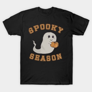 Spooky season cute ghost and pumpkin T-Shirt